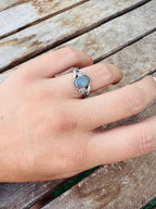 ANILLO DE CALCEDONIA EN PLATA 925 | ELIGE TALLA