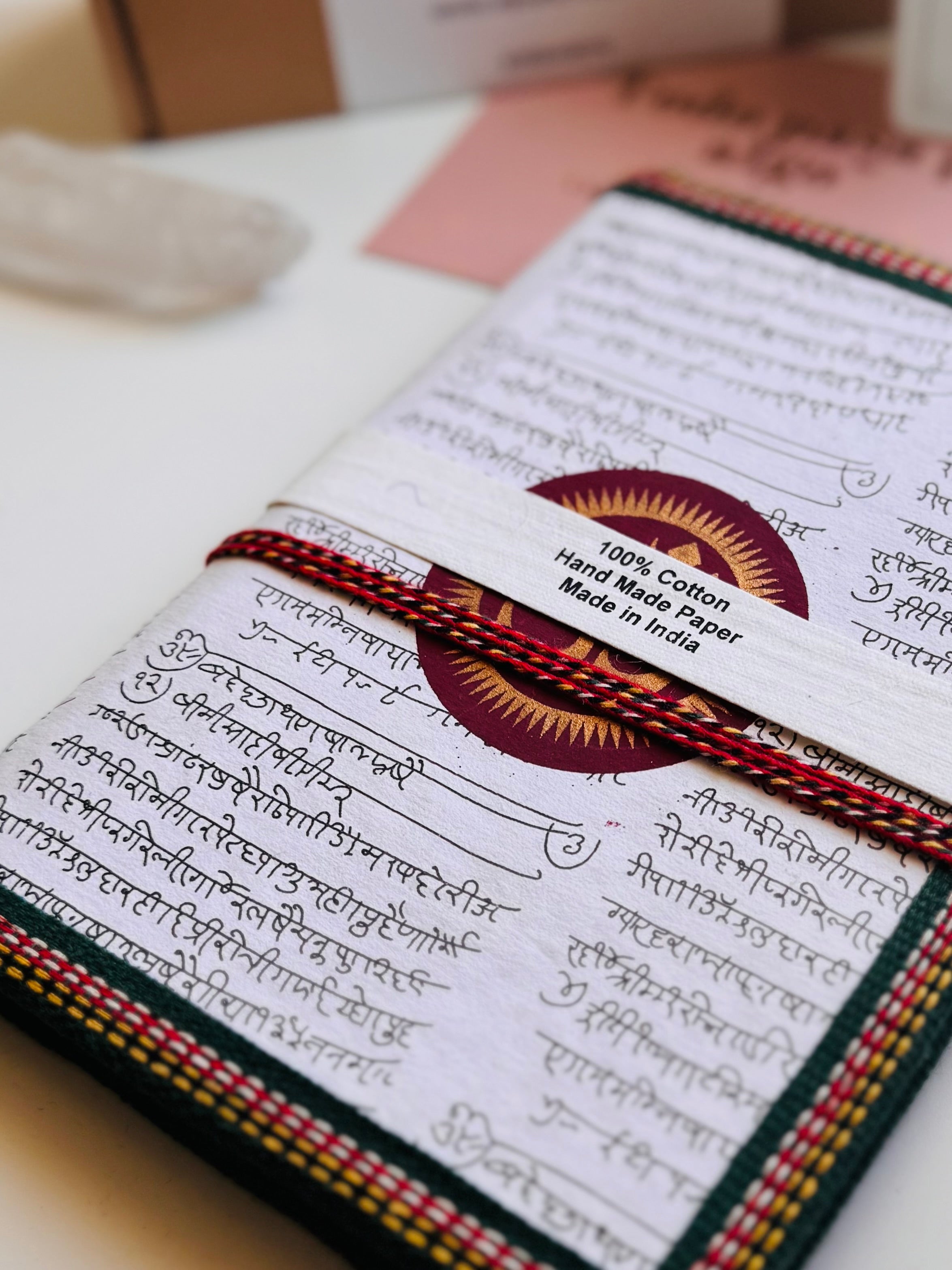 LIBRETA DE PAPEL NATURAL CON MOTIVO HINDÚ | ELIGE  MODELO