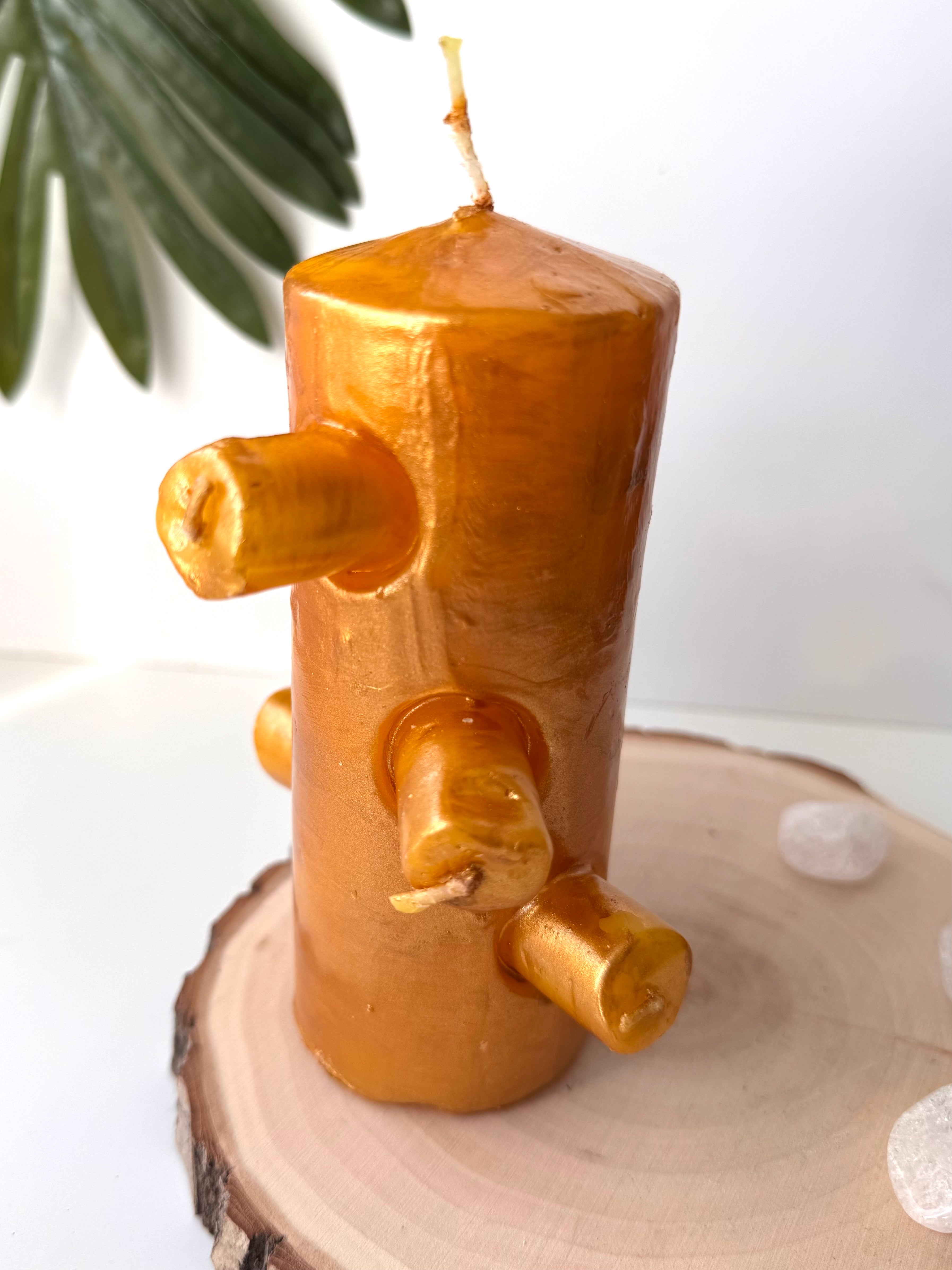 VELÓN 7 MECHAS DORADO