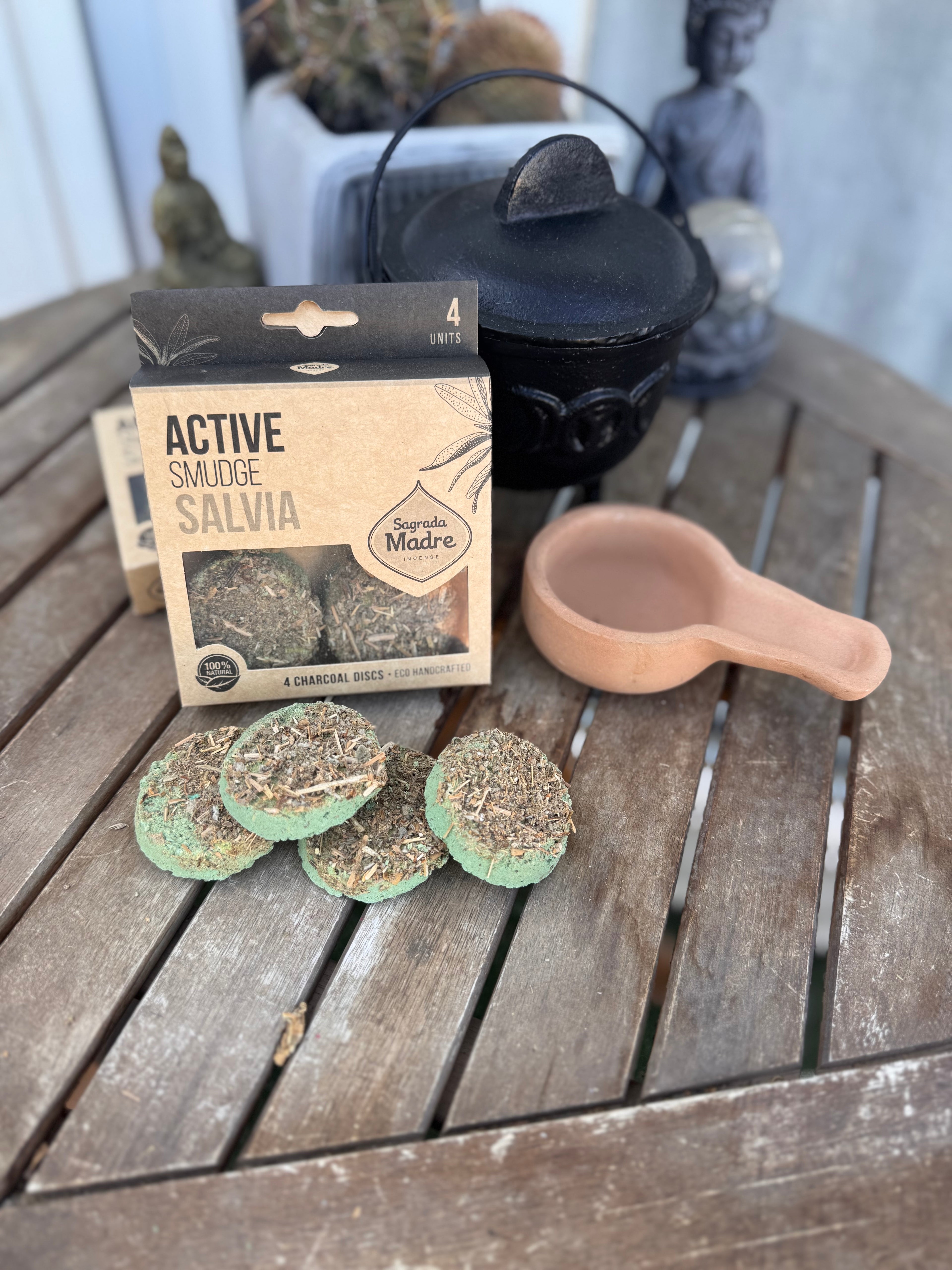 PASTILLAS DEFUMACION ACTIVADA SALVIA | LIMPIEZA