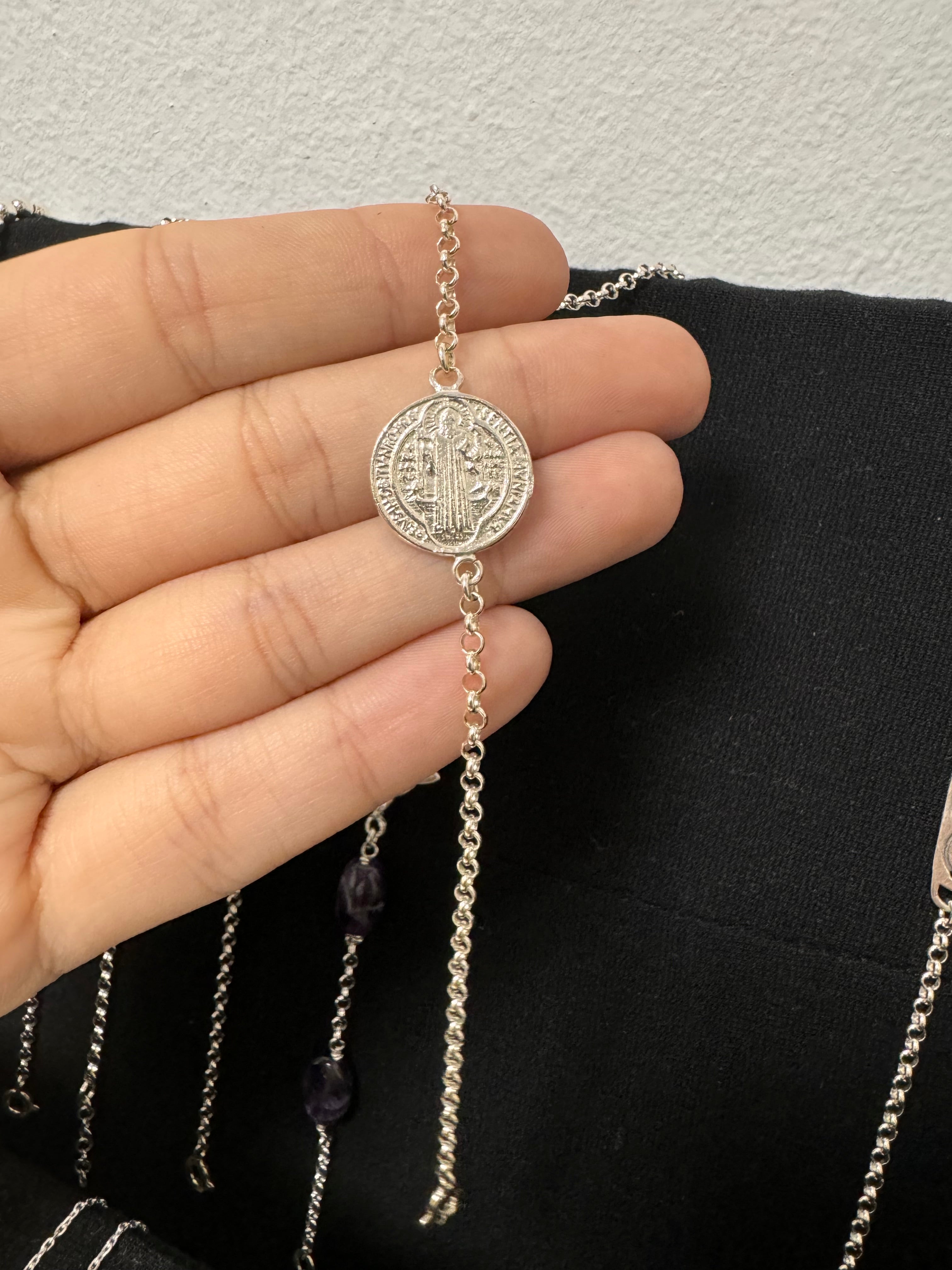 PULSERA DE PLATA | SAN BENITO | 20cm