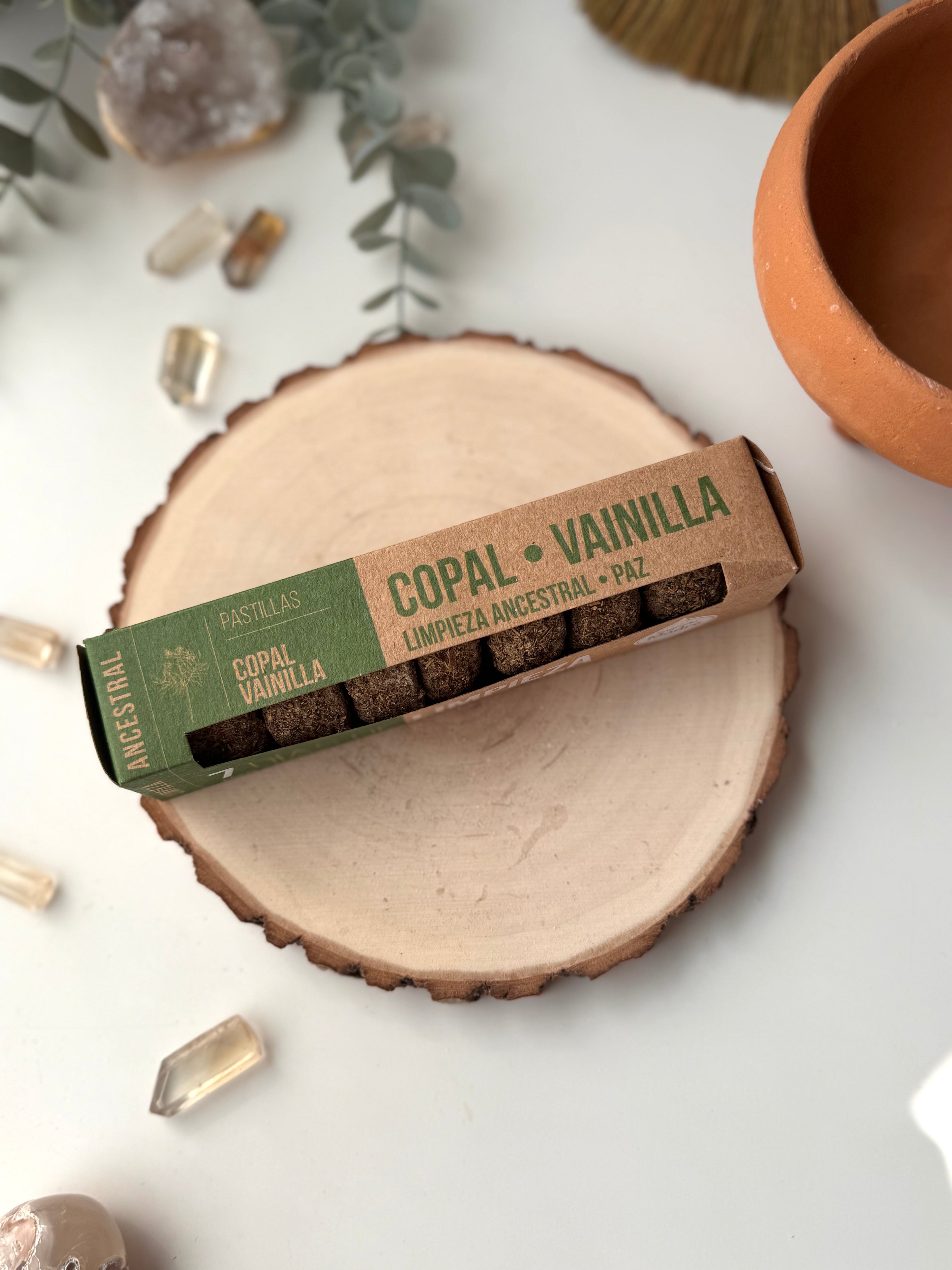 PASTILLAS SAGRADA MADRE COPAL - VAINILLA | 7 DÍAS LIMPIEZA ANCESTRAL