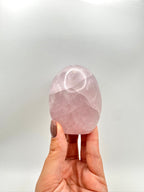 PIEZA CUARZO ROSA PULIDO CON BASE PLANA |  ELIGE LETRA