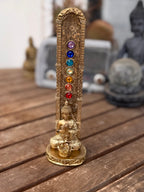 PORTA INCIENSO 7 CHAKRAS DORADO
