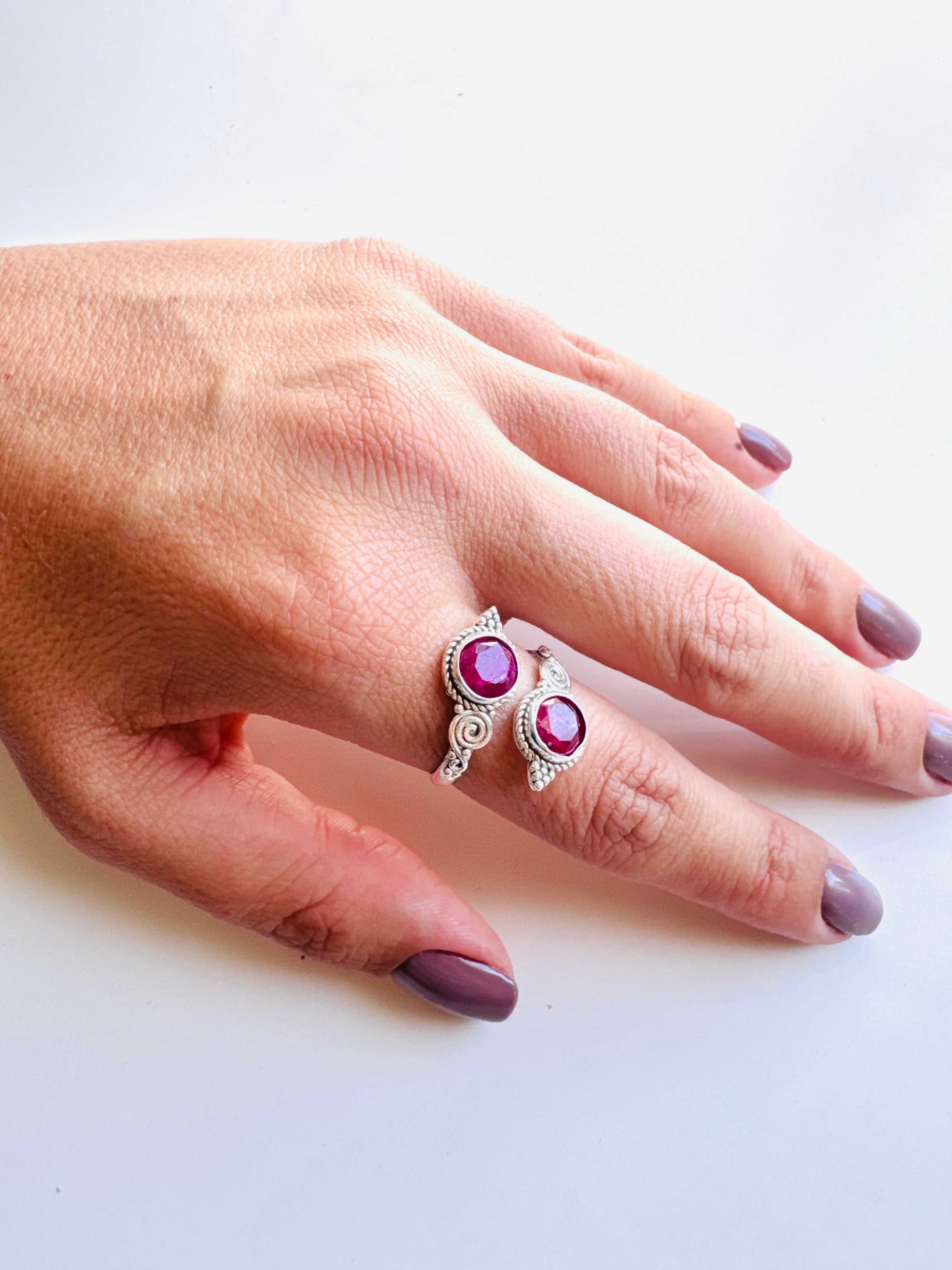 ANILLO DOBLE MINERAL AJUSTABLE