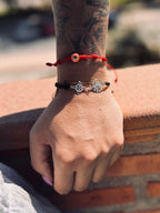 PULSERA DOBLE PROTECCIÓN MACRAMÉ AJUSTABLE