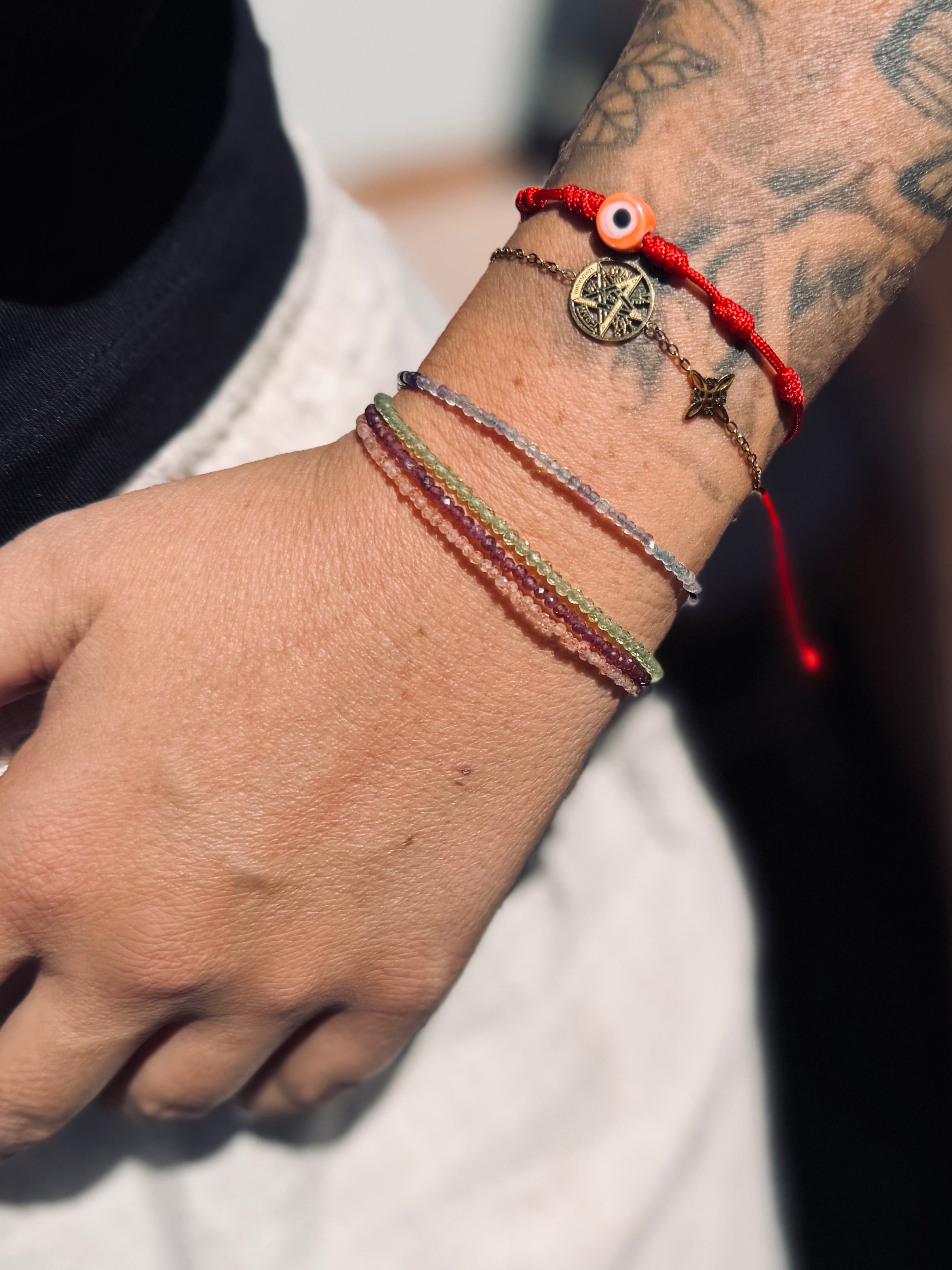 PULSERA FACETADA PIEDRA SOL | ALEGRÍA | FUERZA