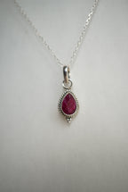 COLGANTE RUBI FACETADO