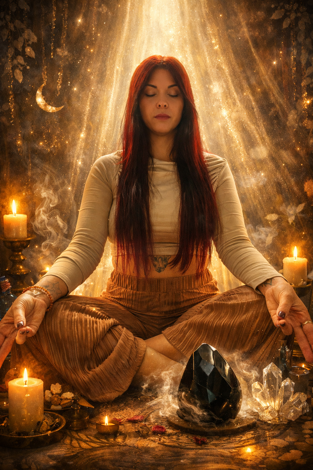 RITUAL DIOSA INTERIOR
✨ Limpieza energética profunda con obsidiana, baño de luz y protección