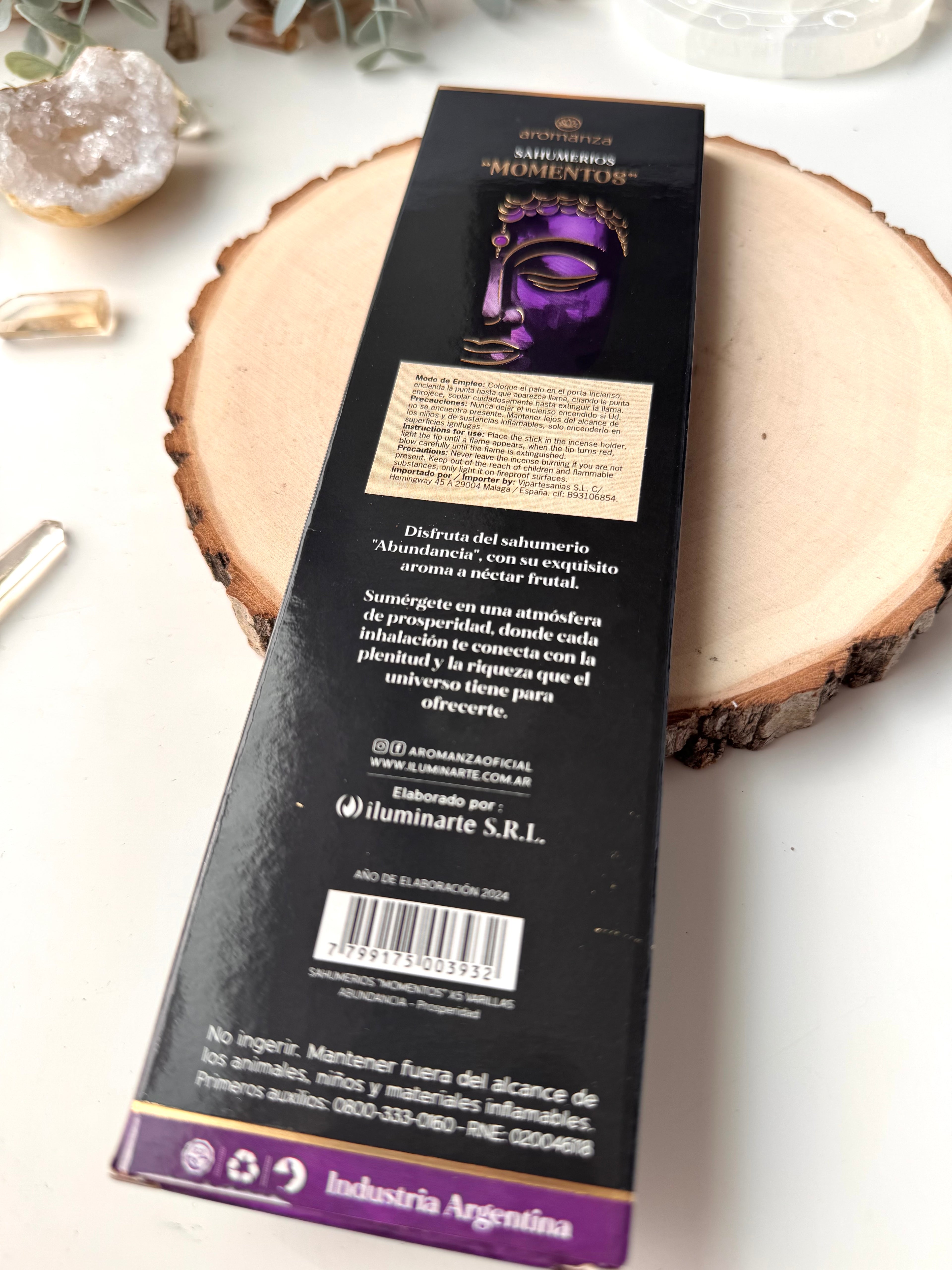 INCIENSO VARILLAS AROMANZA PREMIUM “MOMENTOS” | ABUNDANCIA 90 MINUTOS