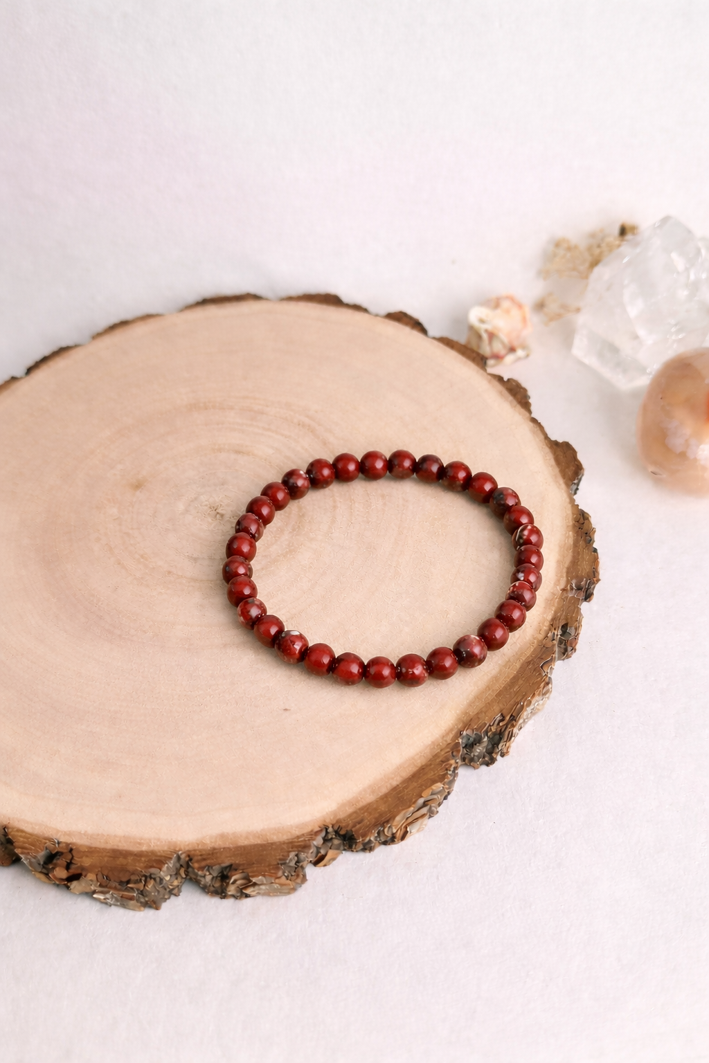 PULSERA ELÁSTICA JASPE ROJO