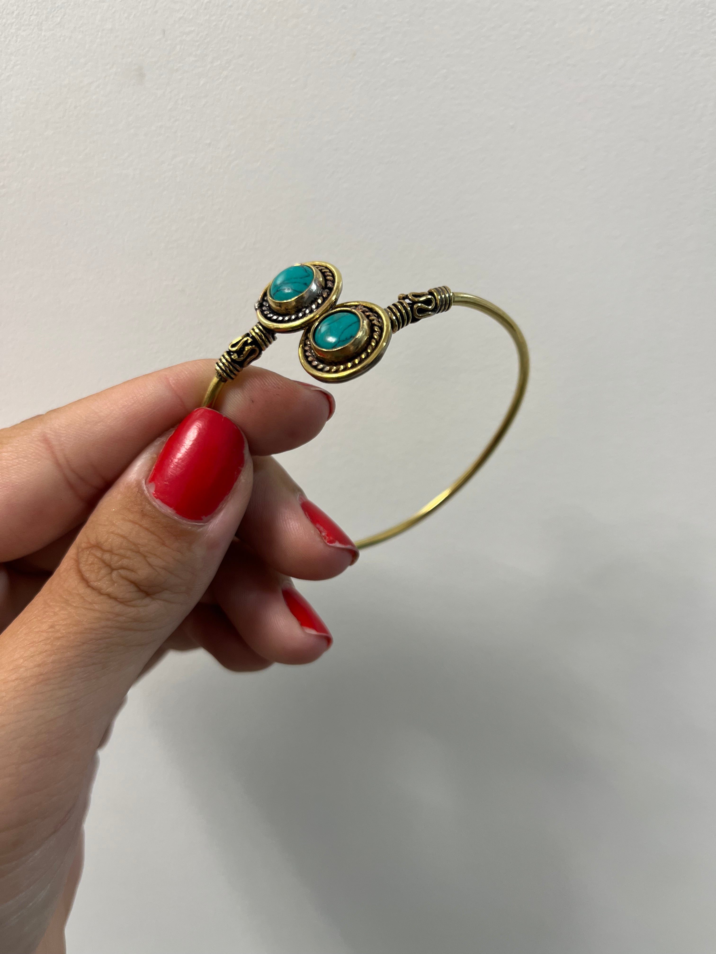 BRAZALETE DORADO | TURQUESA