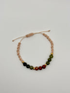 PULSERA GAIA MACRAMÉ JADE Y JAPE ROJO | RE-CONECTAR