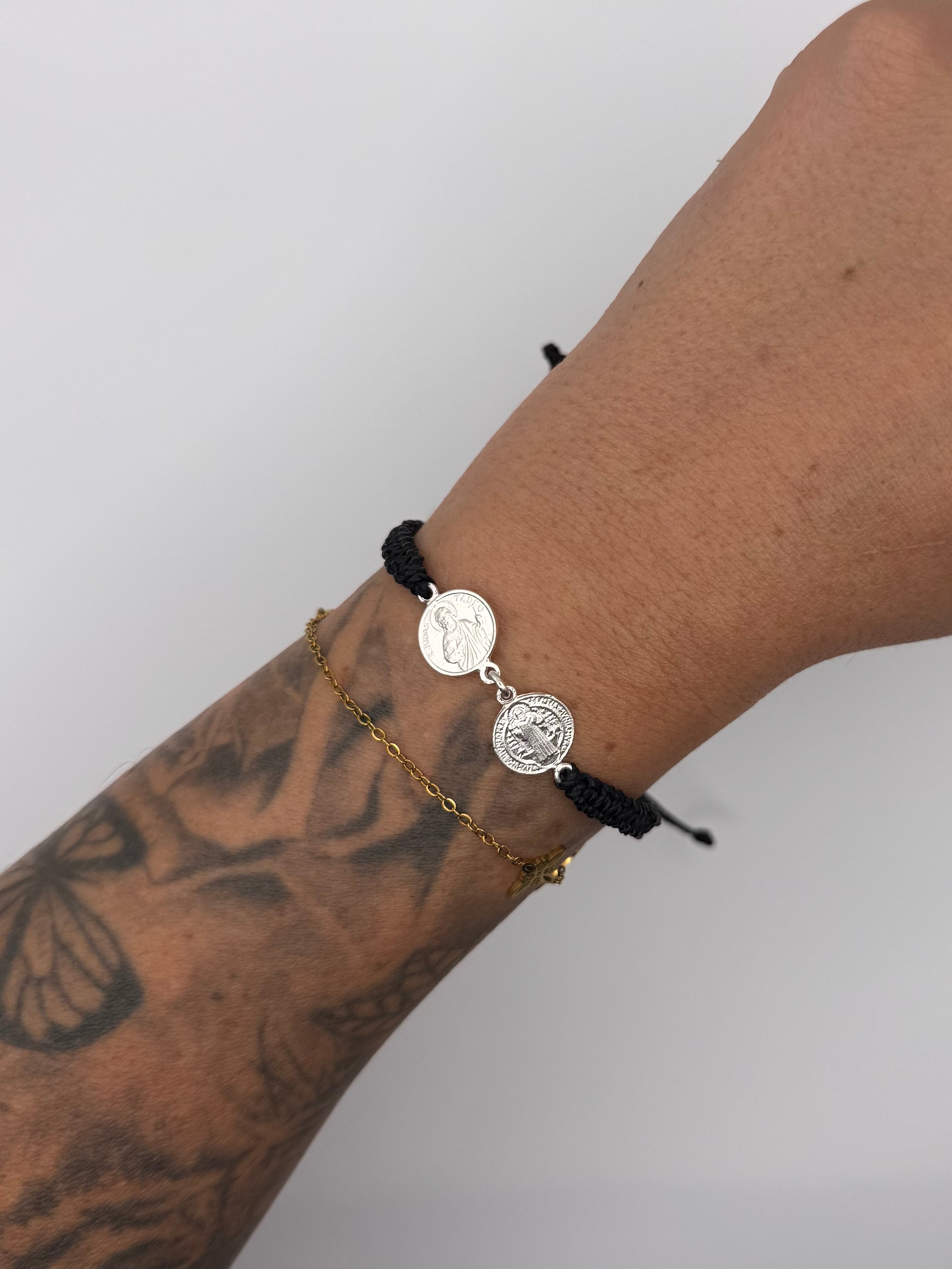 PULSERA DOBLE PROTECCIÓN SAN BENITO | SAN JUDAS
