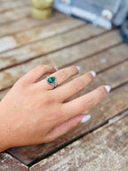 ANILLO BOHEMIO PLATA MALAQUITA | ELIGE TALLA