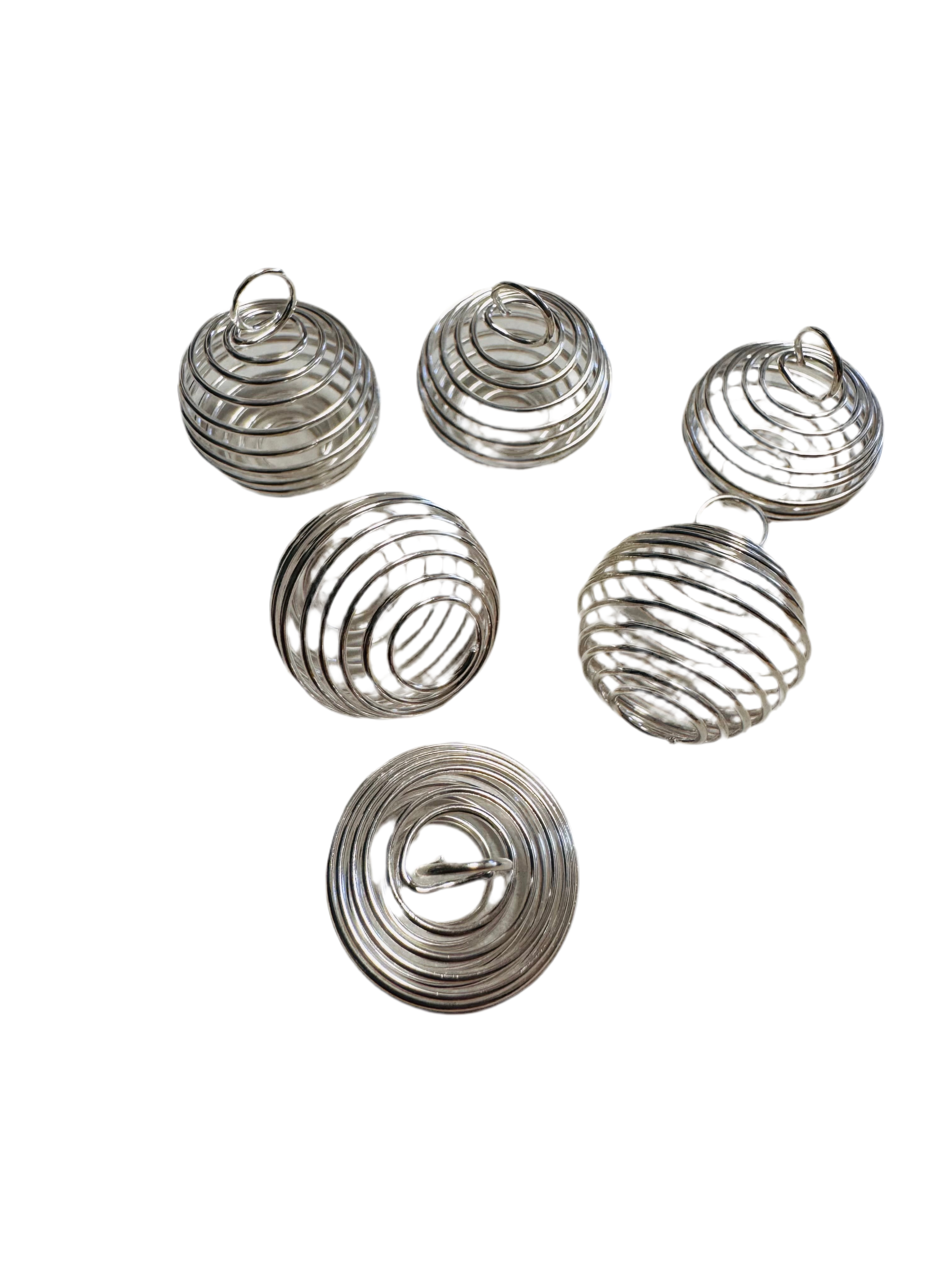 JAULA DE ACERO EN ESPIRAL | MINERALES TAMAÑO MEDIANO 2cm