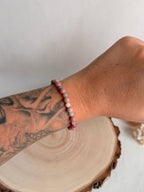 PULSERA ELÁSTICA LIBERACIÓN BLOQUEOS | RODONITA Y AMAZONITA