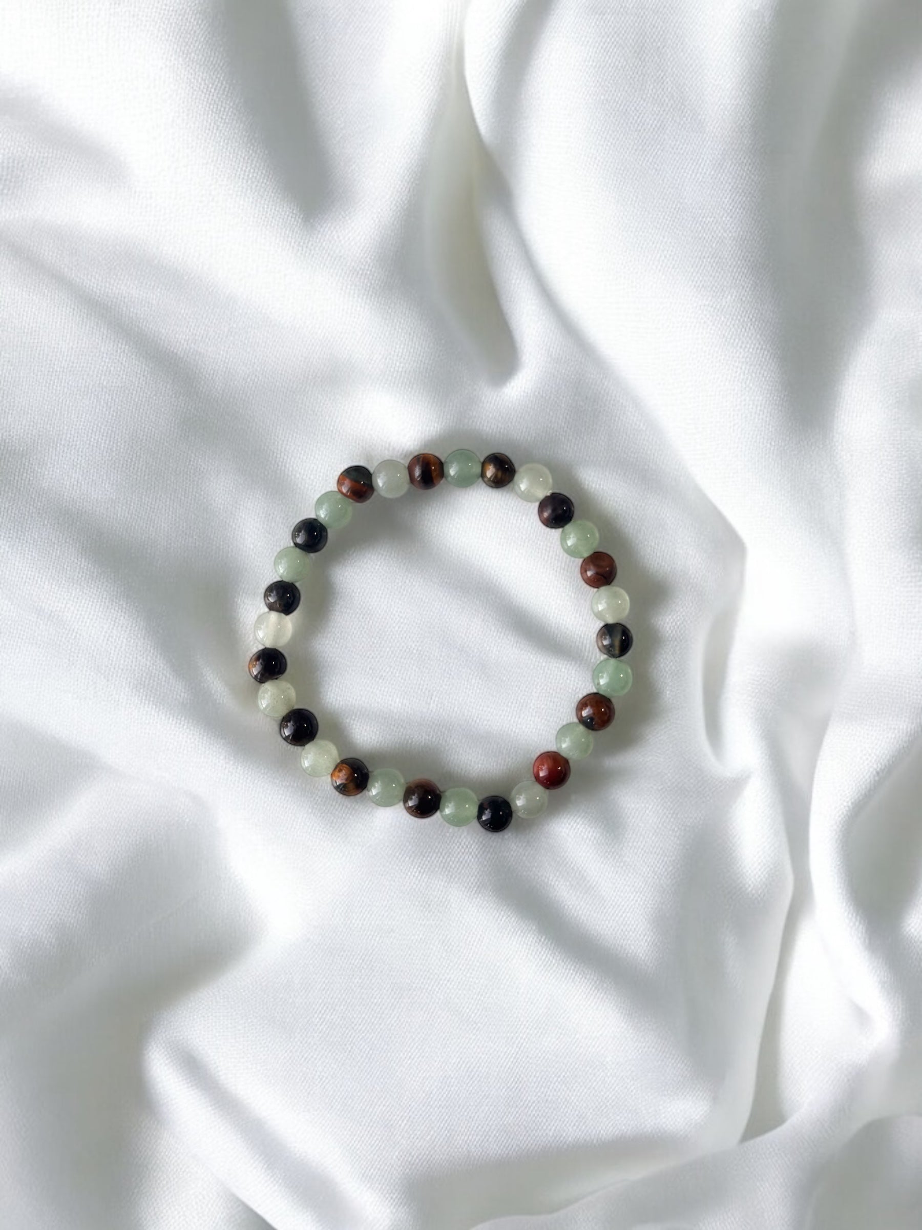 PULSERA COMBINADA BUENA SUERTE | AVENTURINA Y OJO TIGRE