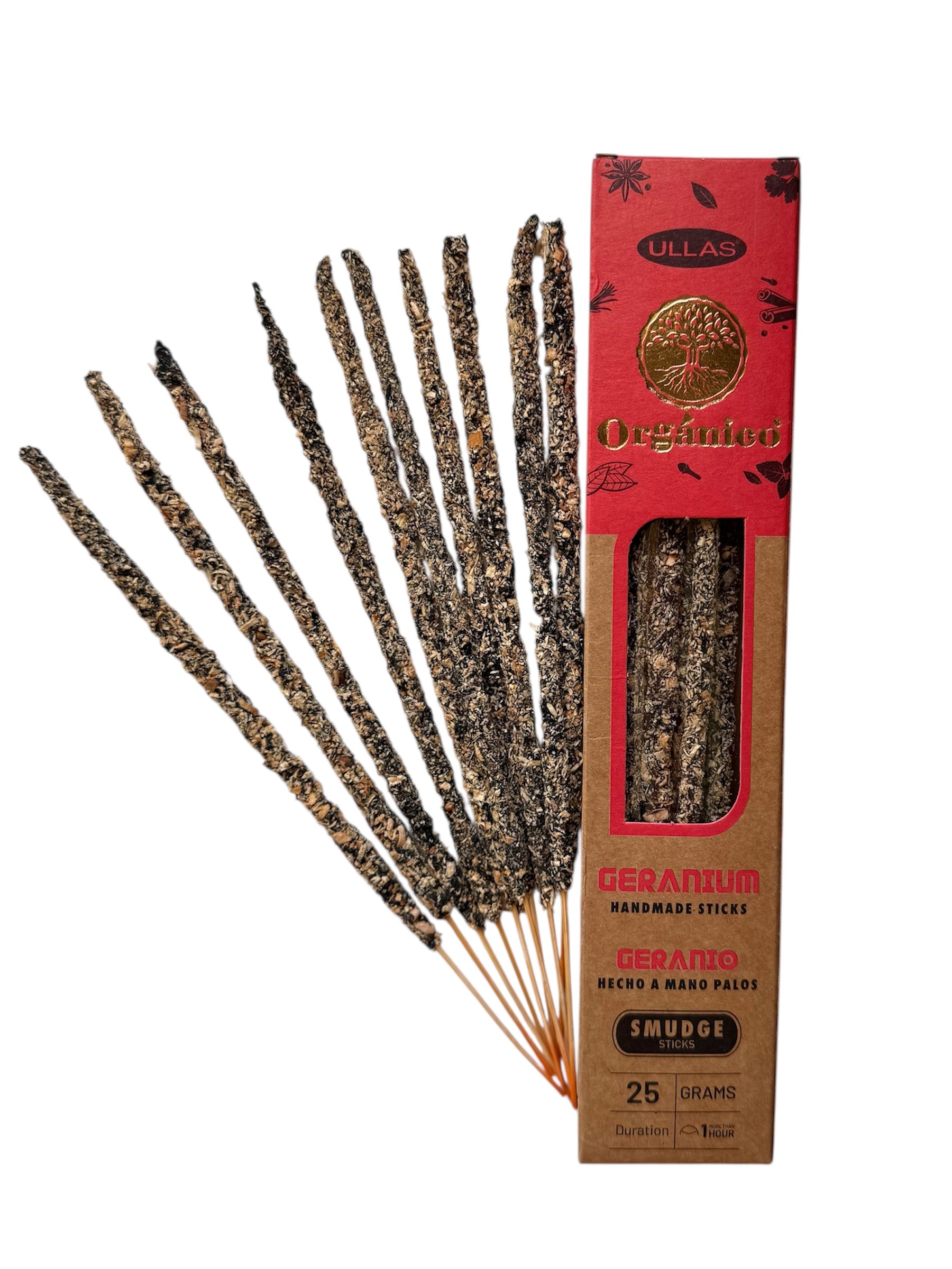 INCIENSO ULLAS ORGÁNICO VARILLAS | GERANIO