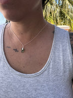 MOLDAVITA COLGANTE PLATA