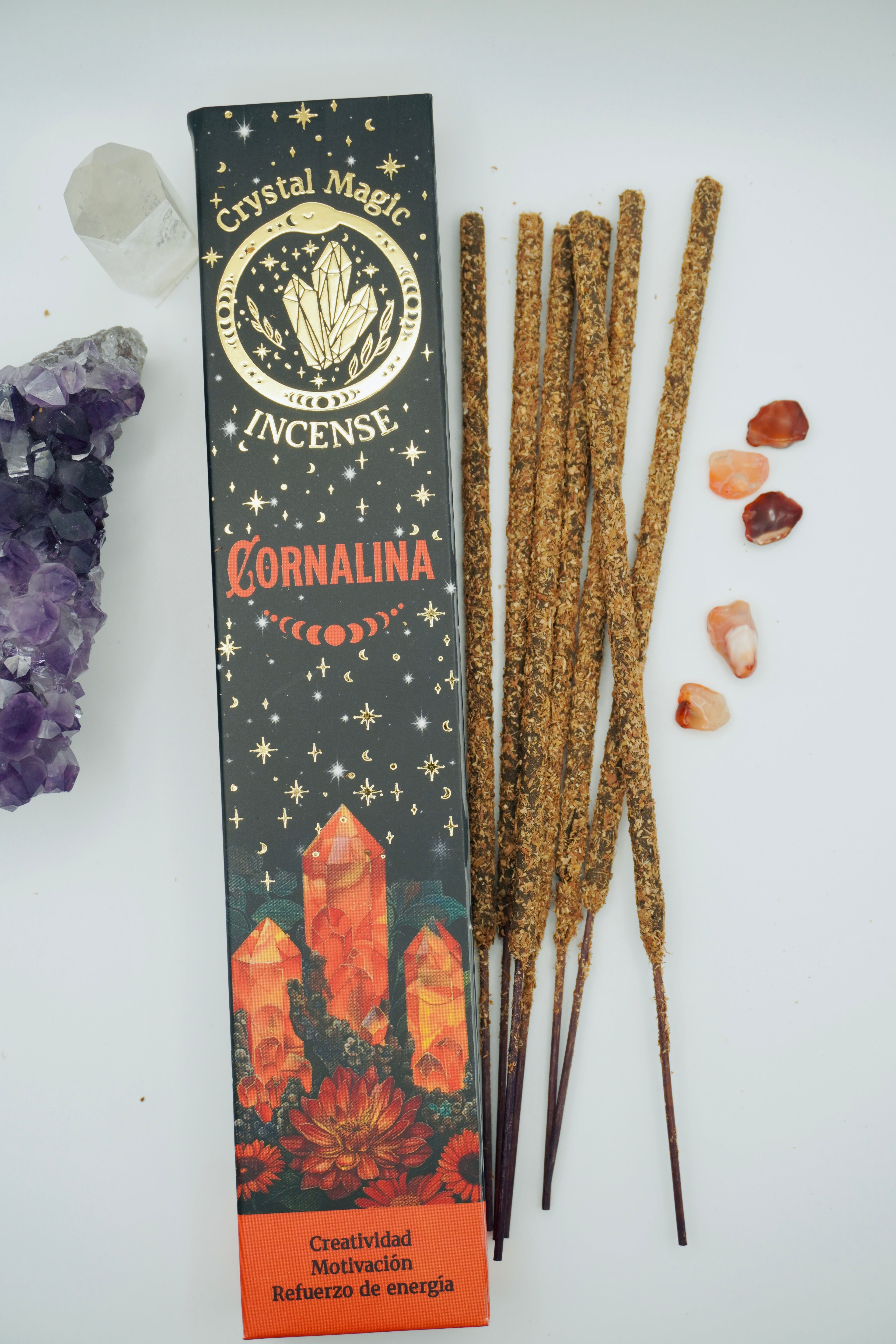 INCIENSO VARILLAS TRIBAL SOUL CRYSTAL MAGIC | CORNALINA