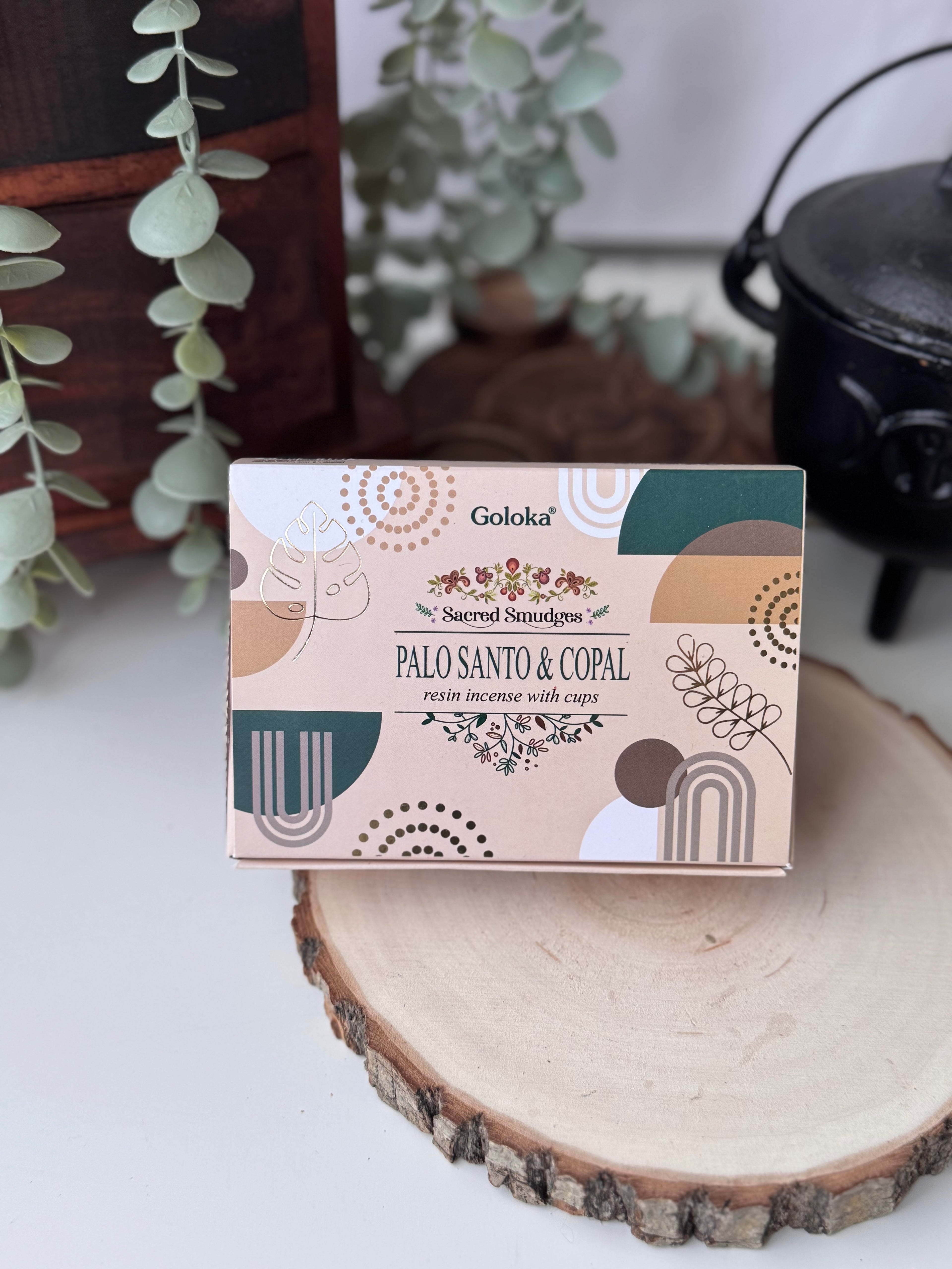 CAJA 6 COPAS DE CARBÓN CON RESINA | PALO SANTO Y COPAL