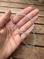 PULSERA FACETADA AGUAMARINA PLATA