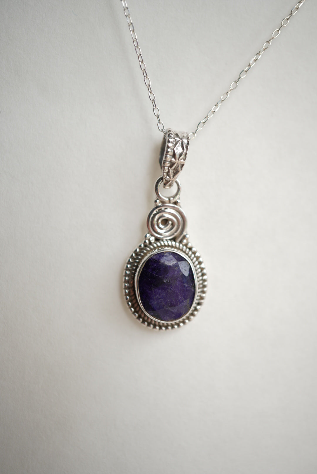 COLGANTE ZAFIRO PLATA