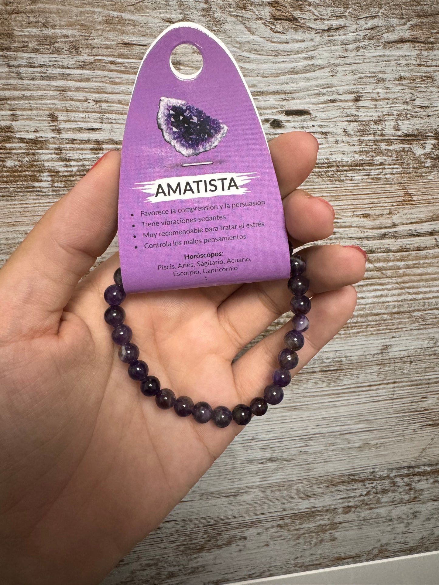 Pulsera amatista 6mm