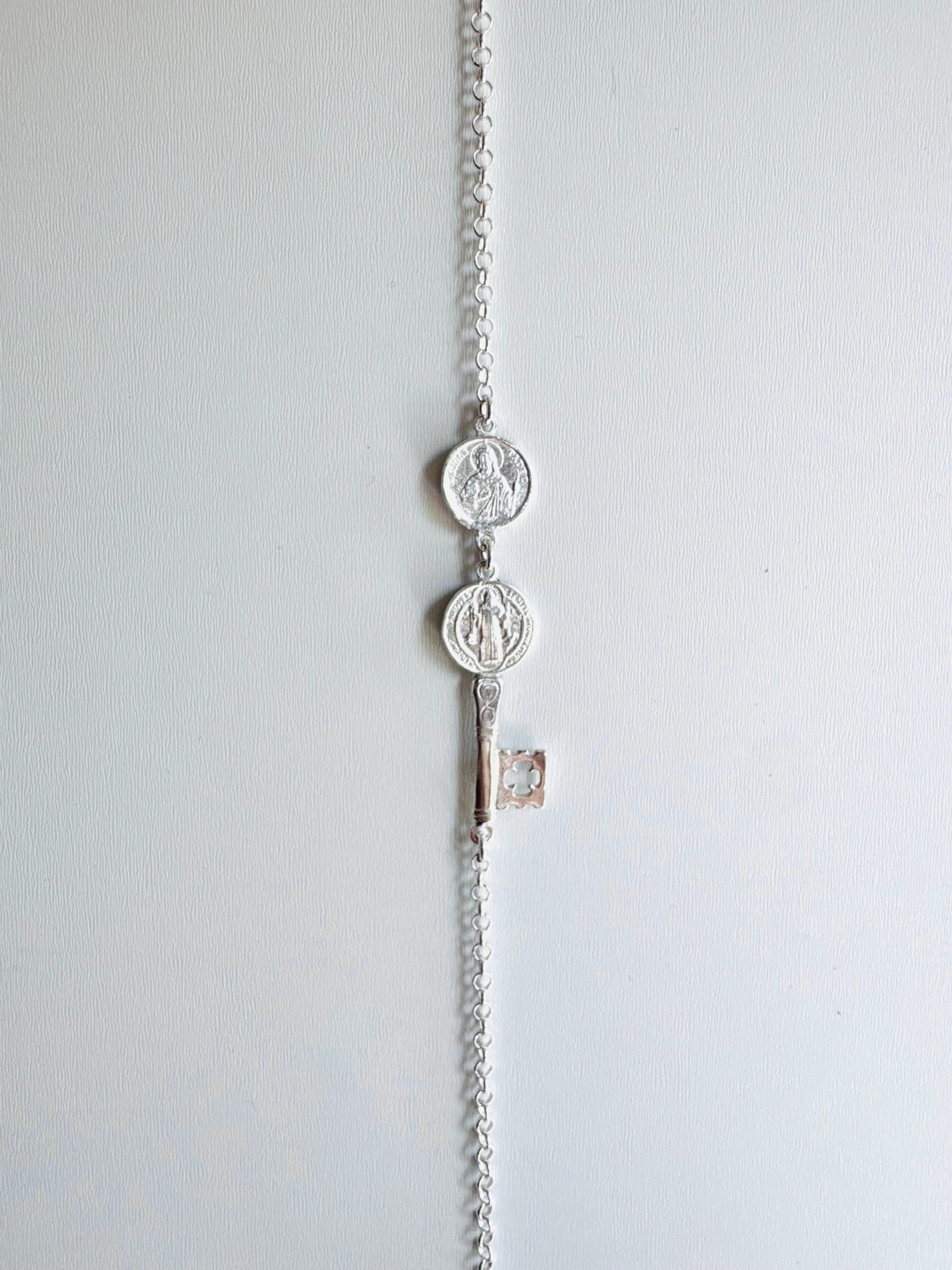 PULSERA TRIPLE PROTECCIÓN | LLAVE SAN BENITO Y MEDALLA SAN JUDAS