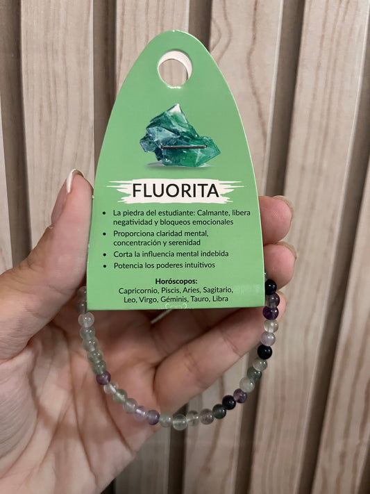 Pulsera de fluorita 4mm