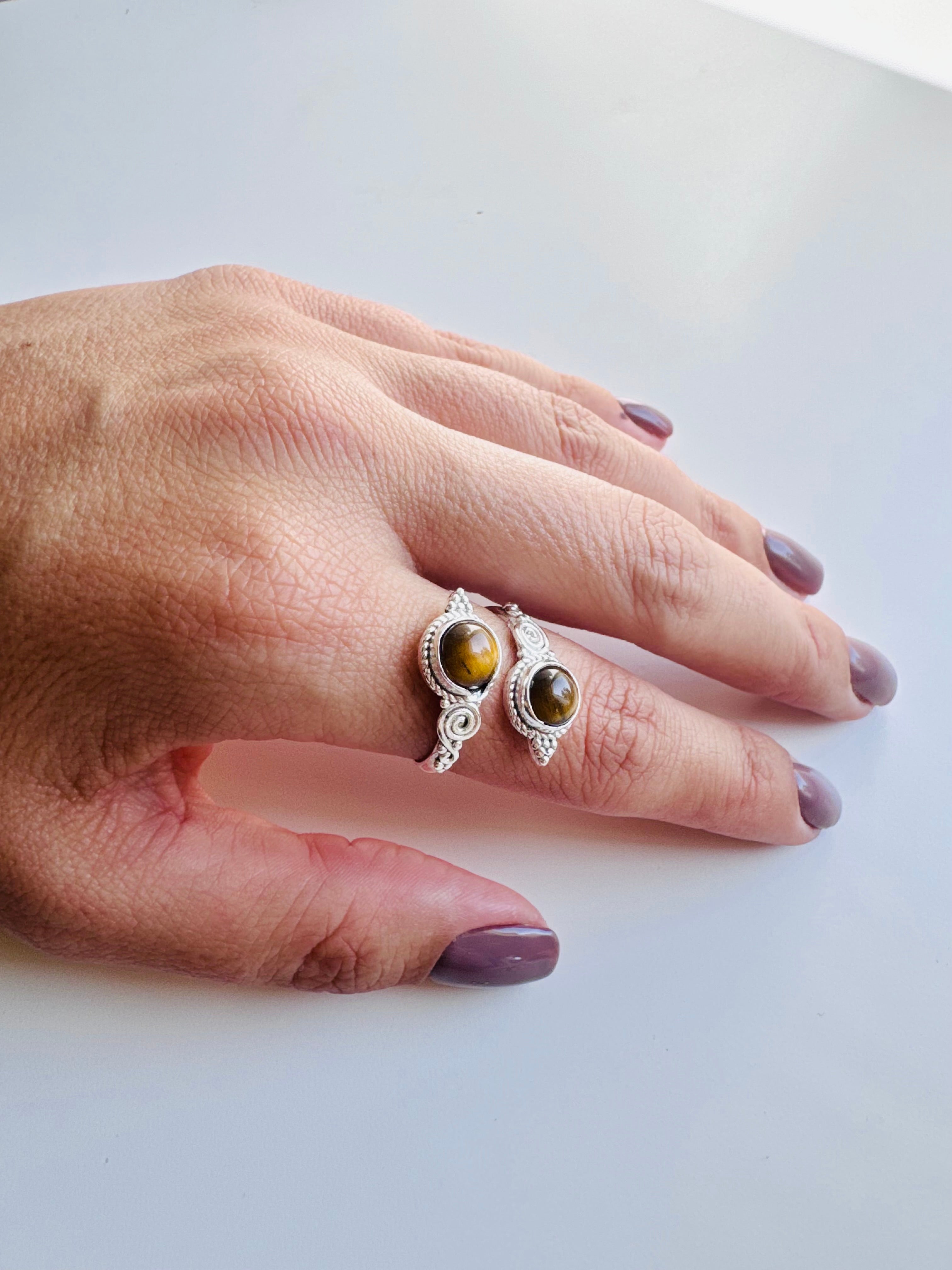 ANILLO DOBLE MINERAL AJUSTABLE