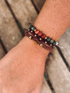 PULSERA GAIA MACRAMÉ JADE Y JAPE ROJO | RE-CONECTAR