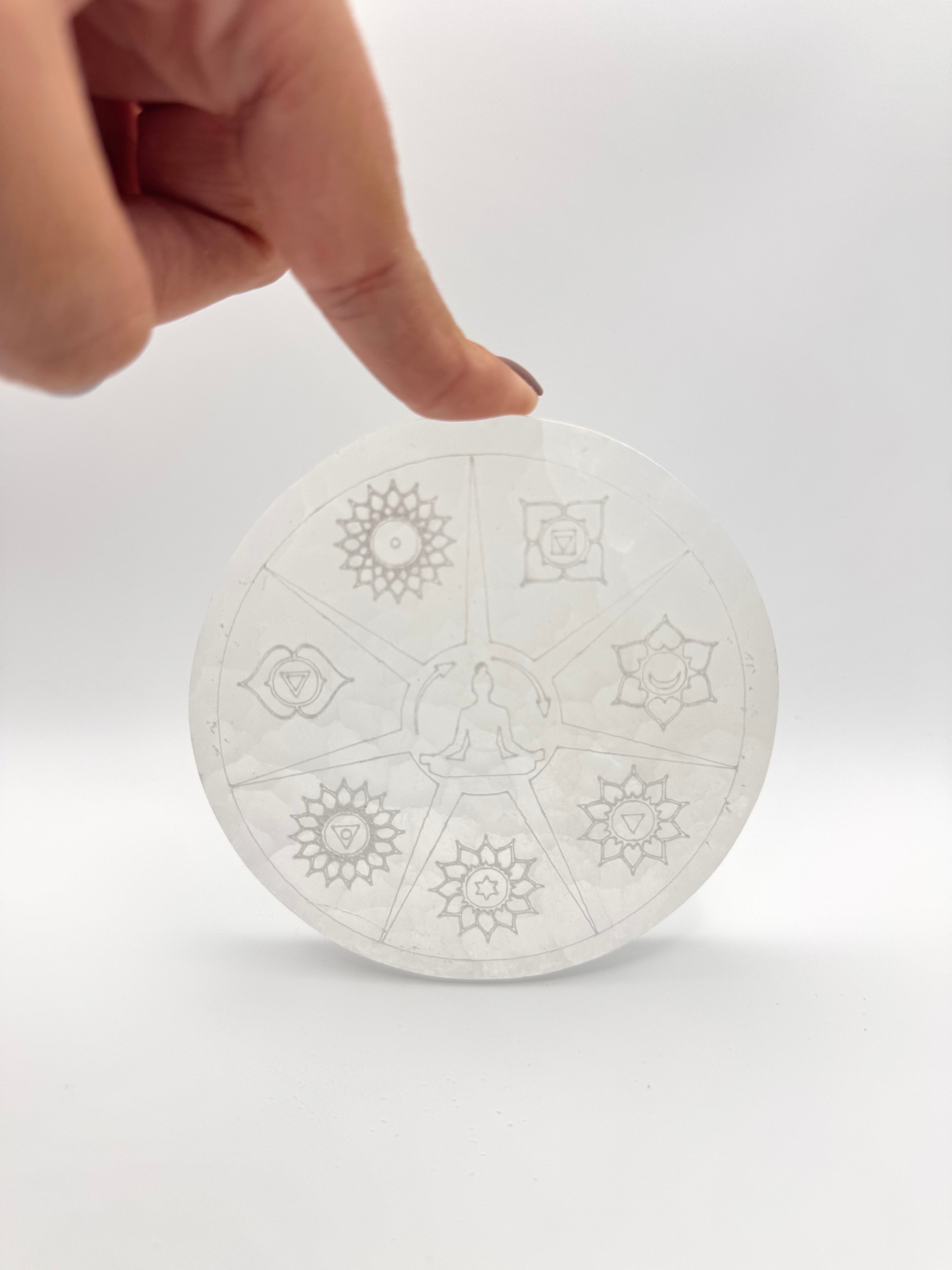 PLACA SELENITA 7 CHAKRAS 10CM