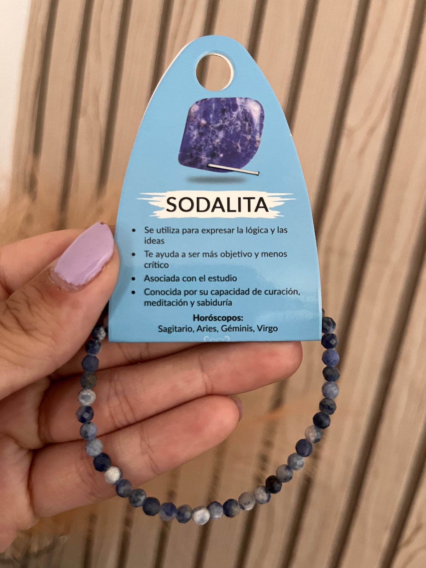 Pulsera Sodalita facetada 4mm