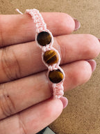PULSERA INFANTIL MACRAMÉ OJO DE TIGRE | PROTECCIÓN