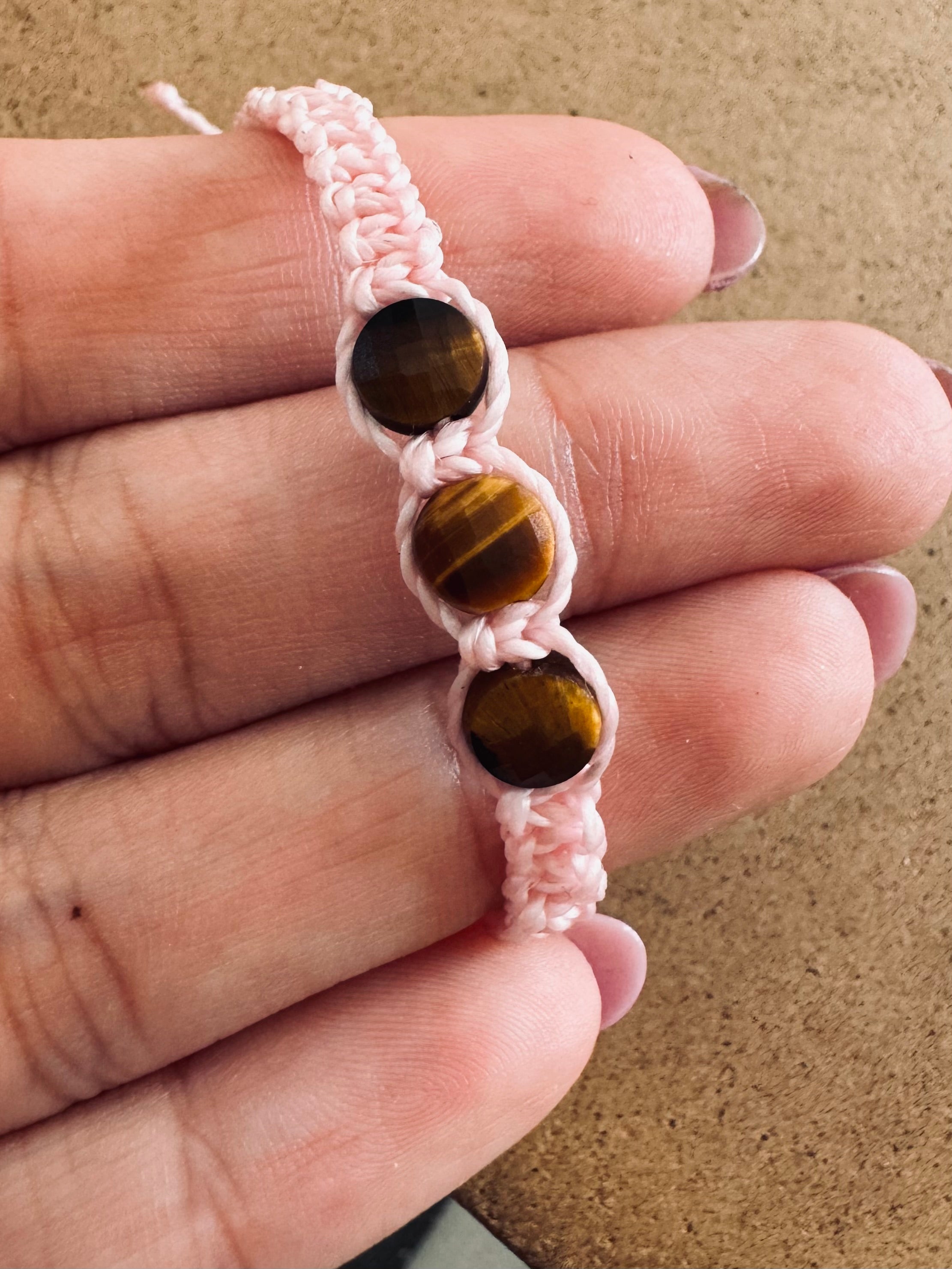 PULSERA INFANTIL MACRAMÉ OJO DE TIGRE | PROTECCIÓN