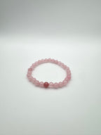 PULSERA ELÁSTICA CUARZO ROSA 6MM