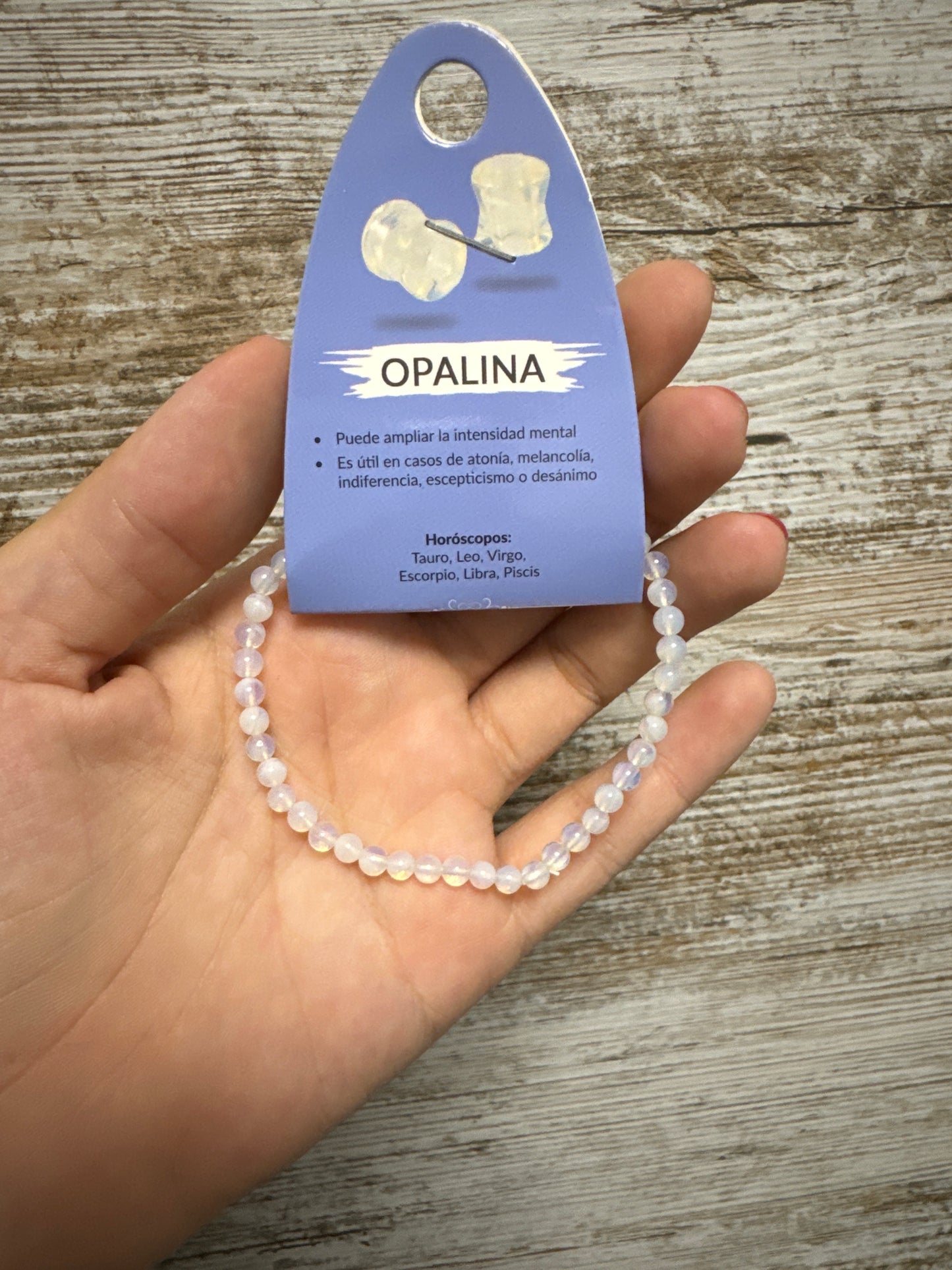 Pulsera opalina 4mm