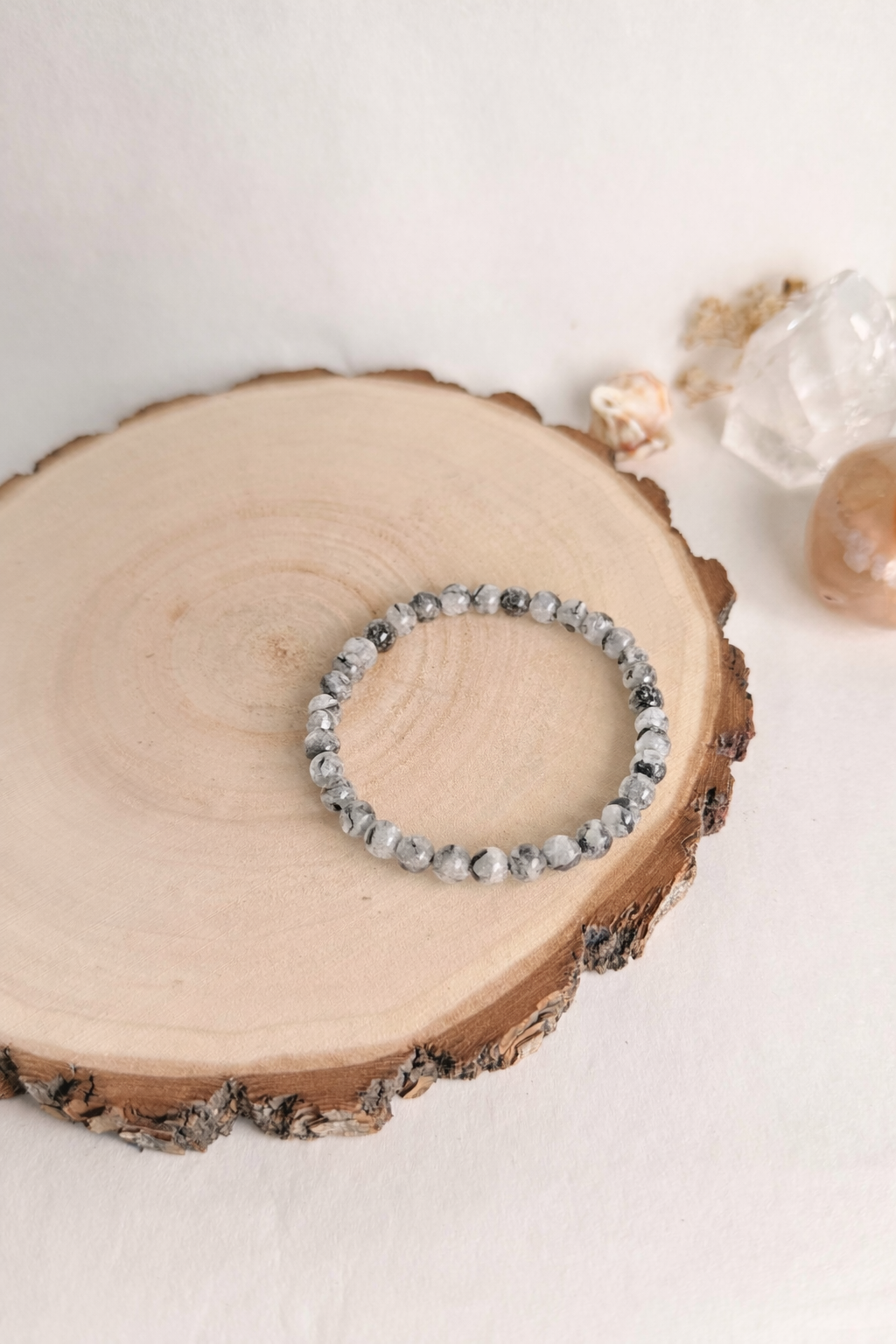 PULSERA ELASTICA CUARZO TURMALINADO