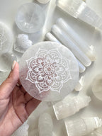 PLACA SELENITA MANDALA CALIDAD EXTRA