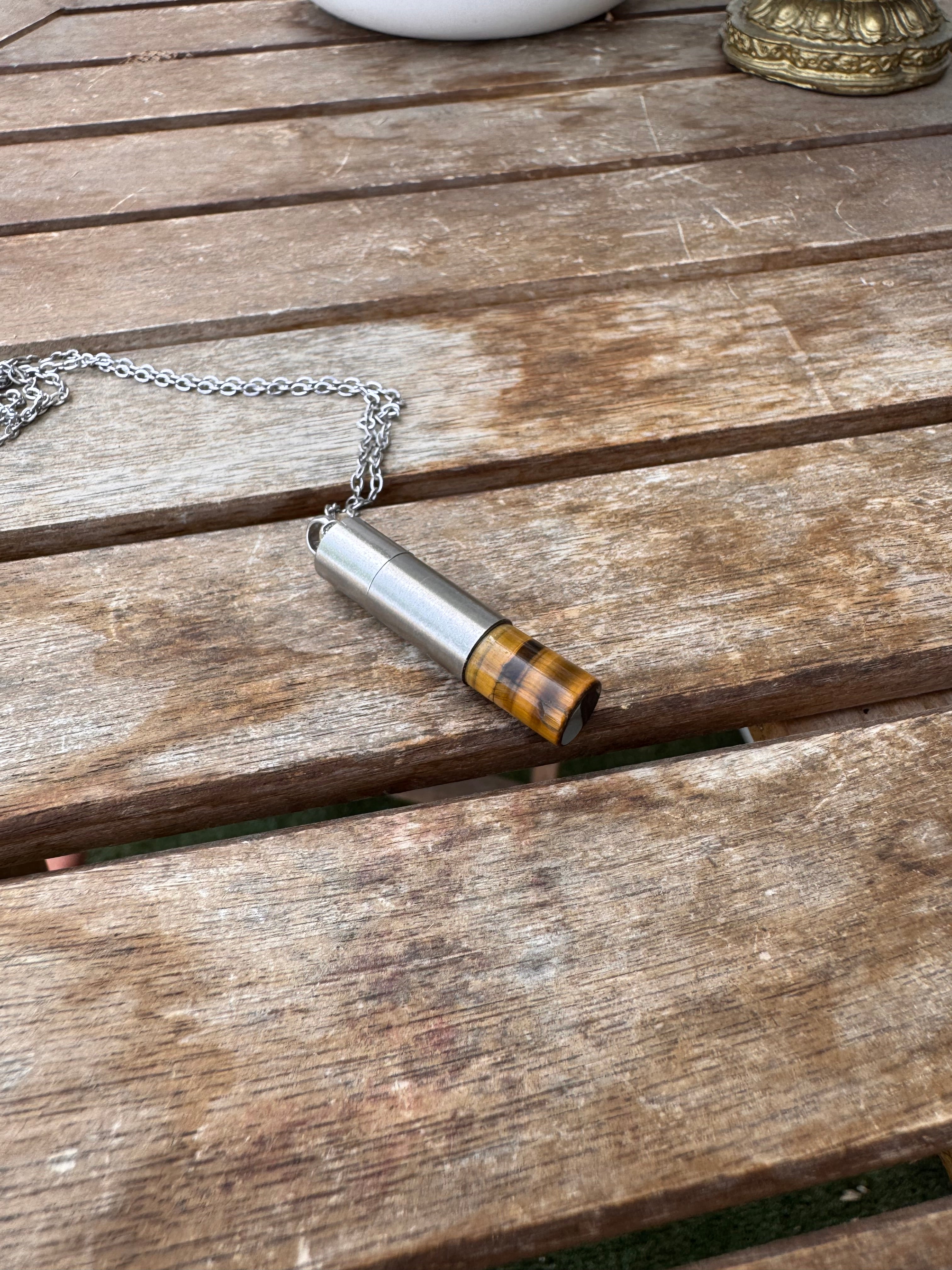 COLGANTE COFRE MINERAL + GUÍA CON CODIGOS SAGRADOS