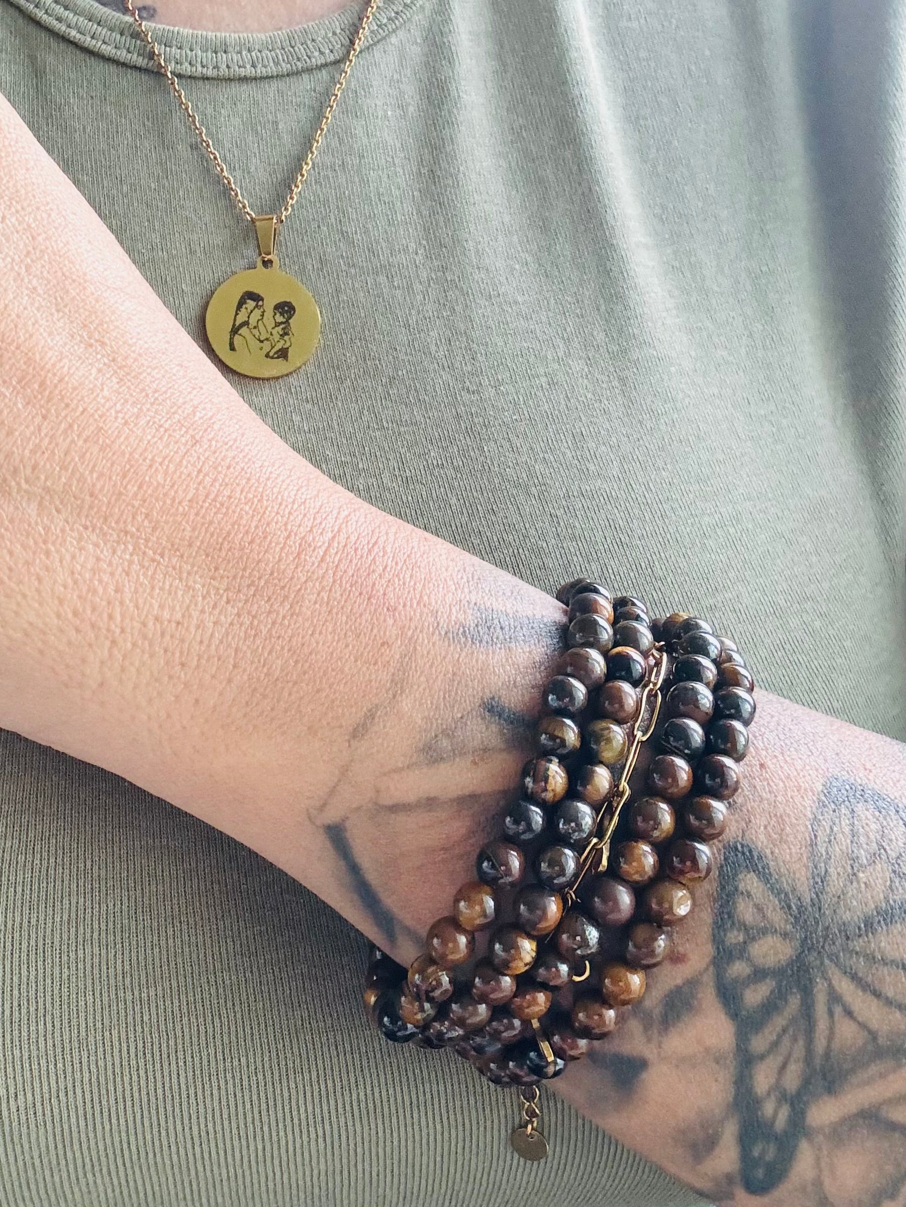 PULSERA OJO DE TIGRE 6MM | ÉXITO Y PROTECCIÓN