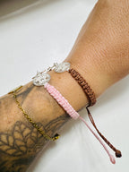 PULSERA DOBLE PROTECCIÓN MACRAMÉ AJUSTABLE