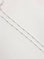 CADENA PLATA BOLITAS 40CM