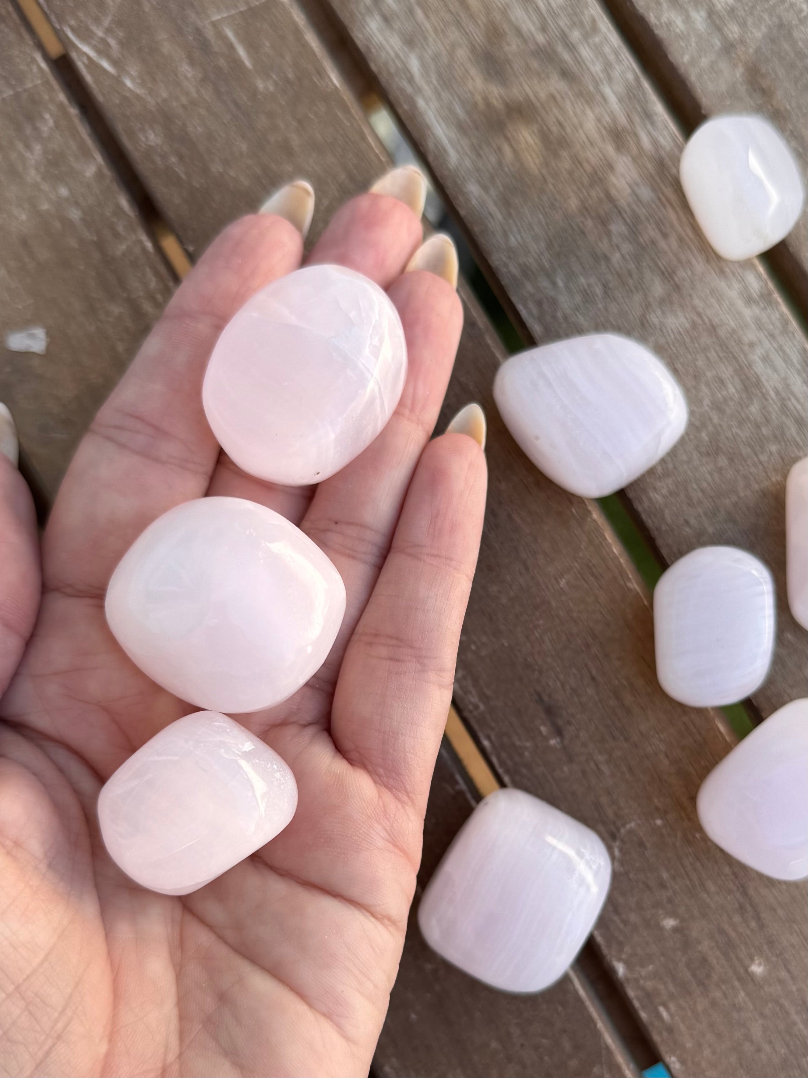 RODADO MANGANO CALCITA ROSA | AMOR | CALMA