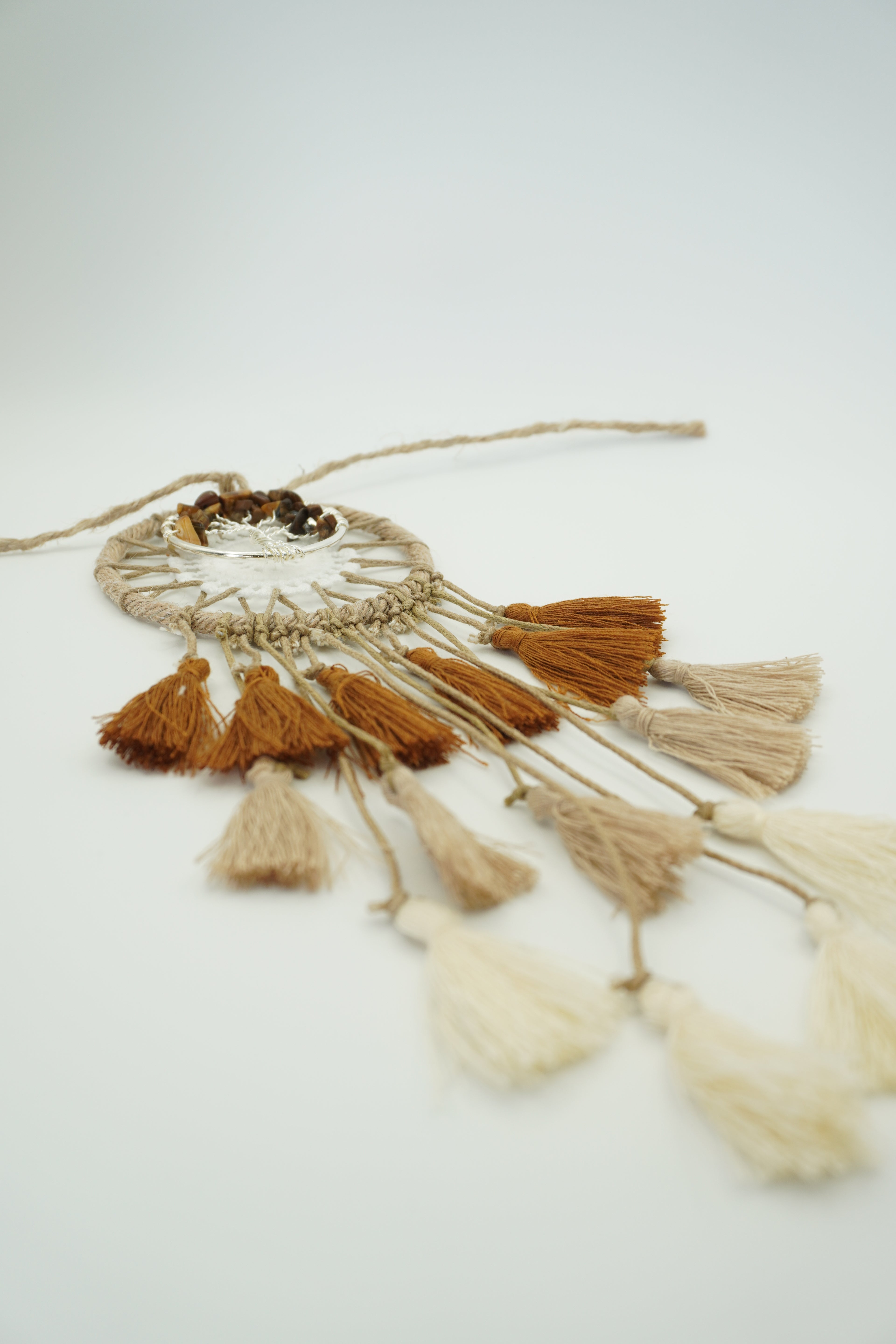 ATRAPASUEÑOS ÁRBOL VIDA OJO DE TIGRE