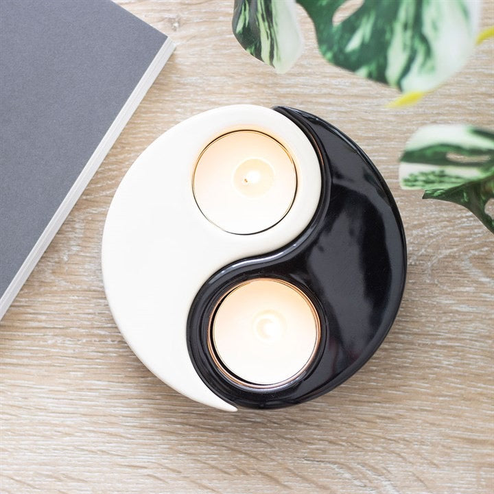 PORTA VELAS DOBLE YING YANG