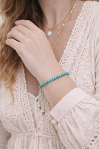PULSERA TURQUESA NATURAL MACRAMÉ | PROTECCIÓN | SABIDURÍA INTERIOR