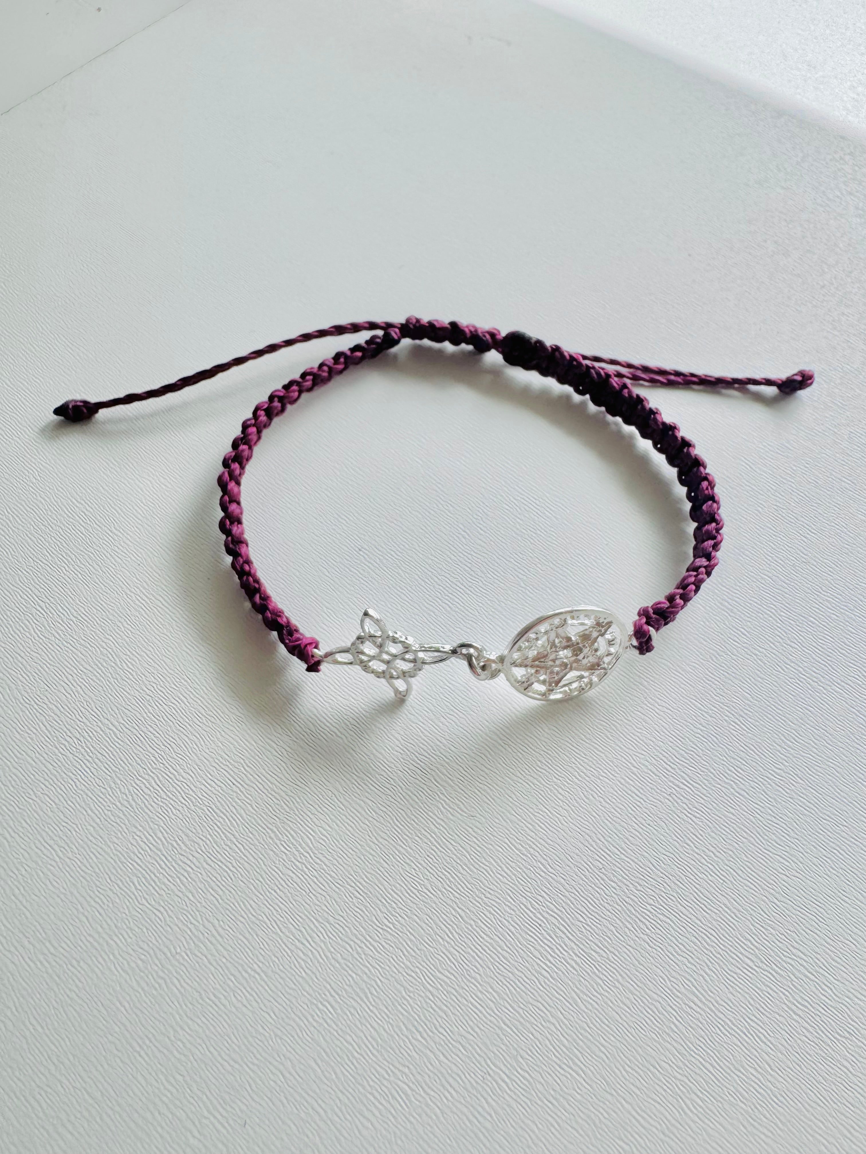PULSERA DOBLE PROTECCIÓN MACRAMÉ AJUSTABLE